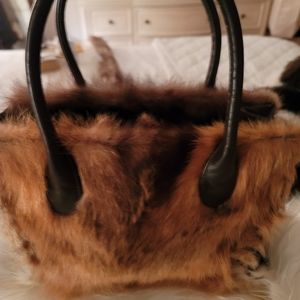 Alberto Makali Fur bag, whipstitch sides